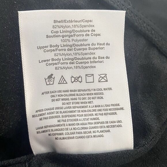 Fit 4 U Womens Size 20W Tiered Ruffle Swim Romper One Piece Swimsuit Black - Picture 14 of 14